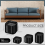Furniture Risers Adjustable Bed 2.2 Inch Stackable Heavy Duty Lifts Square Raising Blocks 16 Pcs 8