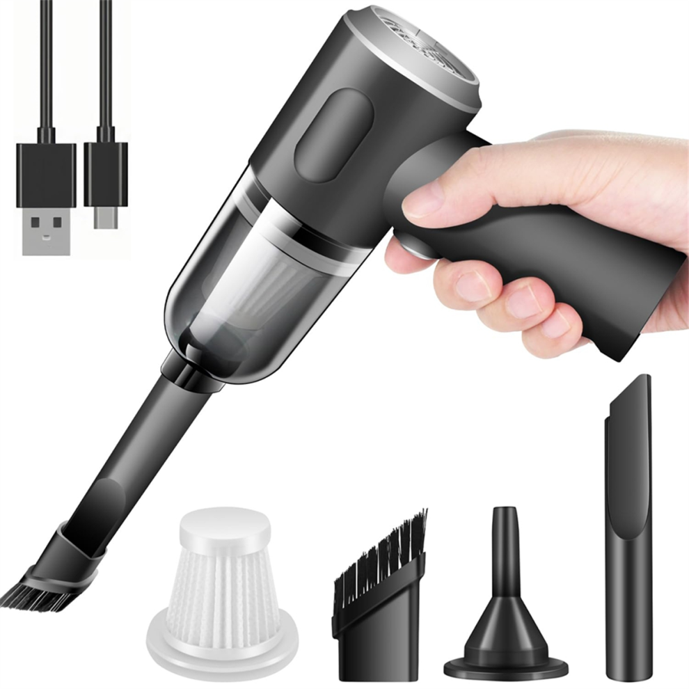 Saudism Wireless Handheld Car Vacuum Cleaner High Power Rechargeable Household Mini Cleaner, For Desk