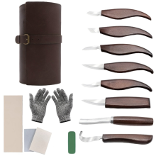 Handmade Wood Carving Engraving Knife Set Rasp Spoon Tool Kit Woodworking DIY 15pcs