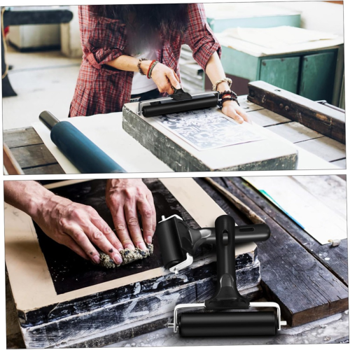 3pcs Drum Baler Reusable Brayers Art Printing Roller for Gel Rubber 2
