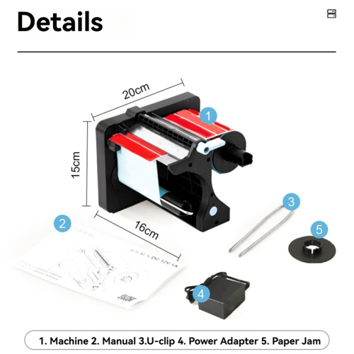 Auto Label Dispenser Device Fully Stripping Machine Printer Sticker Separating EU Plug 2