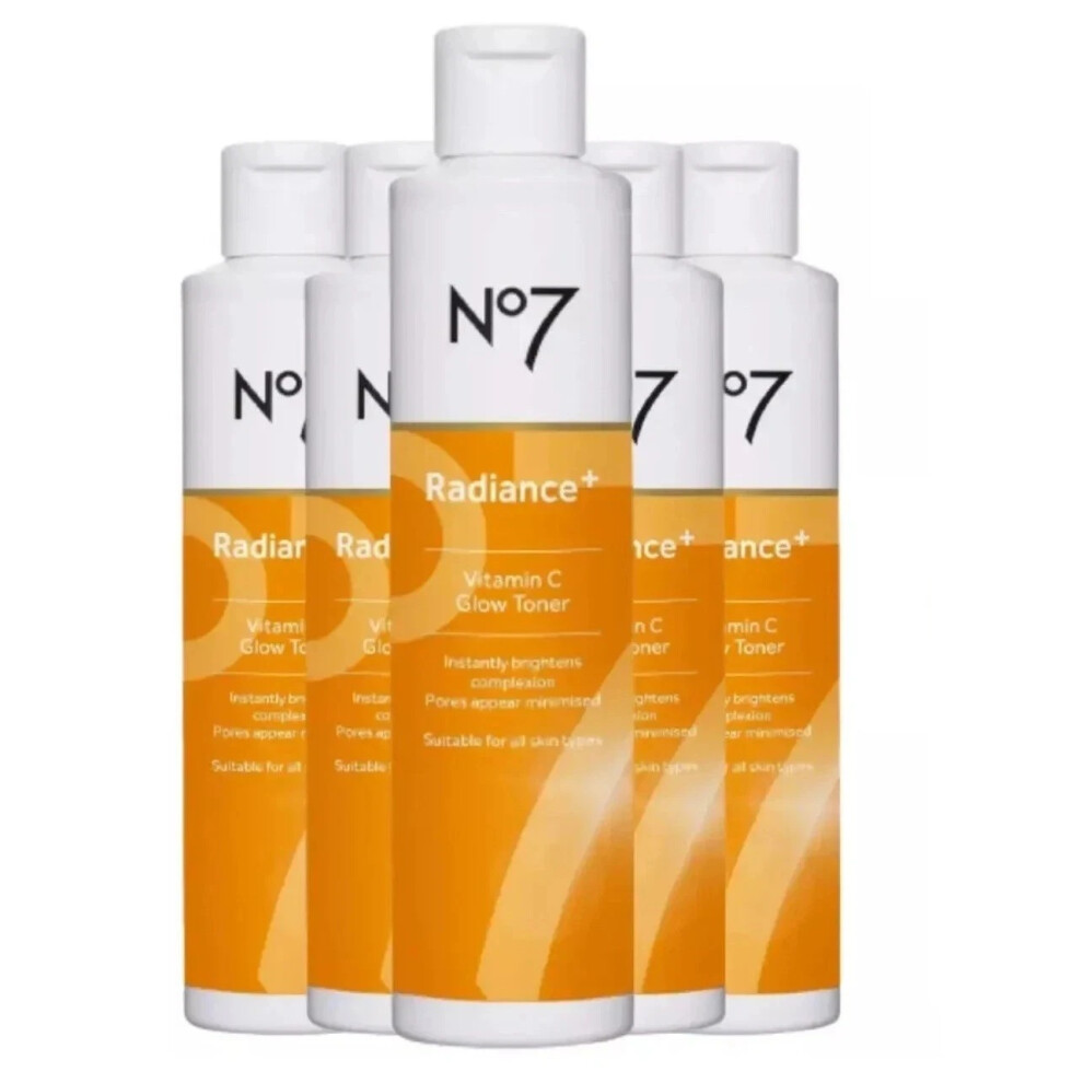 Beautiful Skin No7 5X No7 Radiance+ Vitamin C Glow Toner Cleanser 40Ml Brightening Set