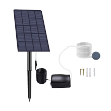 Solar Pond Aerator, Aquarium Oxygen Aerator Air Pump Fishing with Pipe Stone