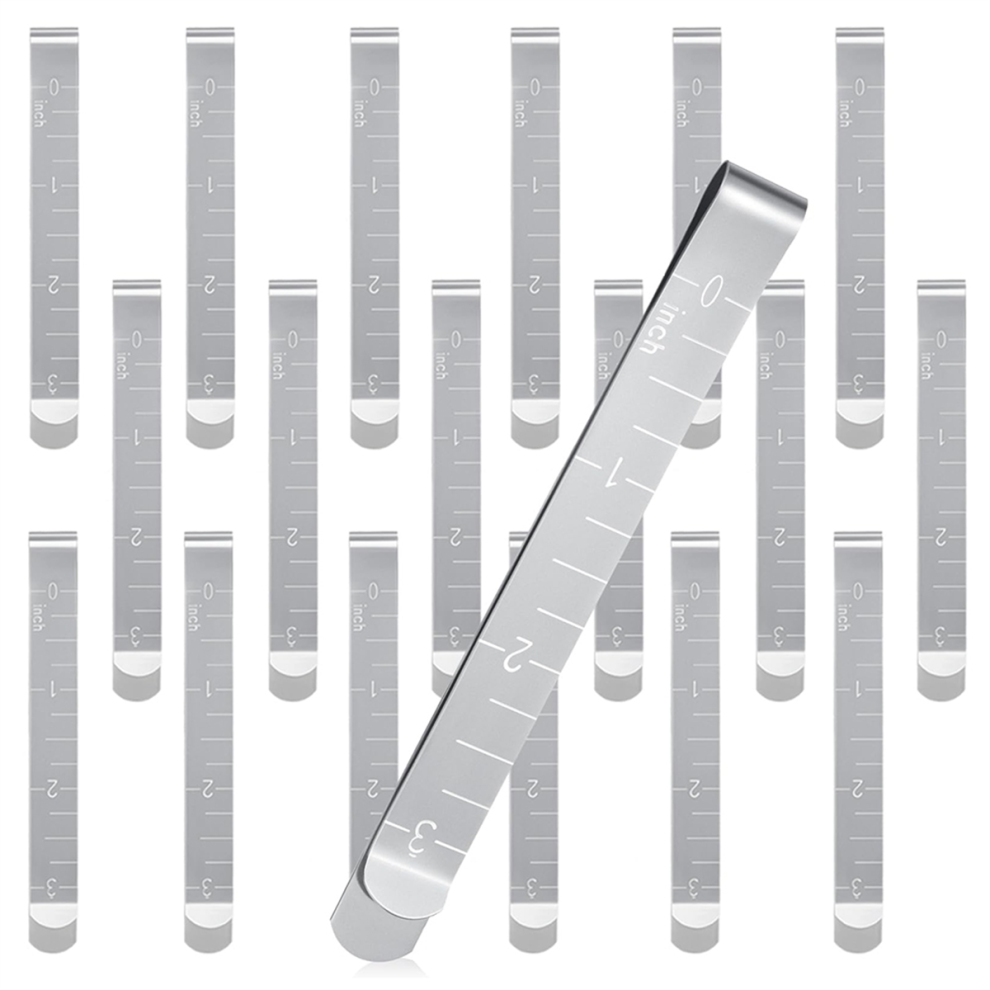 20 Pcs Sewing Clips Stainless Steel Hemming Metal Tool 3 Inches with Measurements-image-OPC-PJ8CGVW-NEW