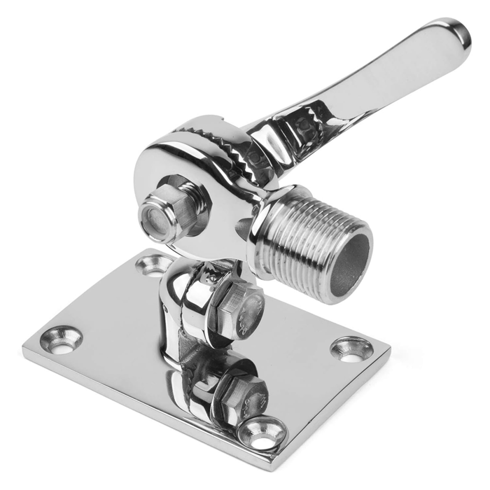 Marine Vhf Antenna 316 Stainless Steel Adjustable Base Mount For Boats 4851045509203