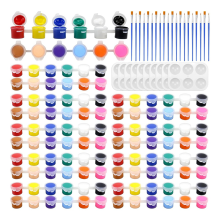 10Pack Acrylic Paint Set,for Kids Adults Art & Craft Painting, for Home Classroom Birthday DIY with Palettes and Brushes