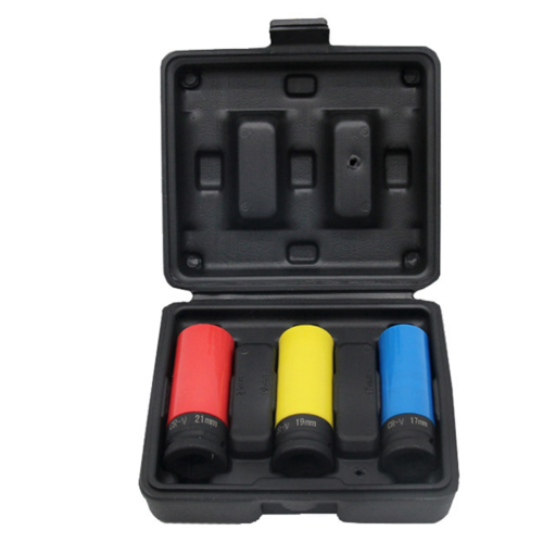 Drive Wheel Protector Impact Sleeve Set, Durables Plastic Sleeve, Colored Tire Auto Repair Tools Black