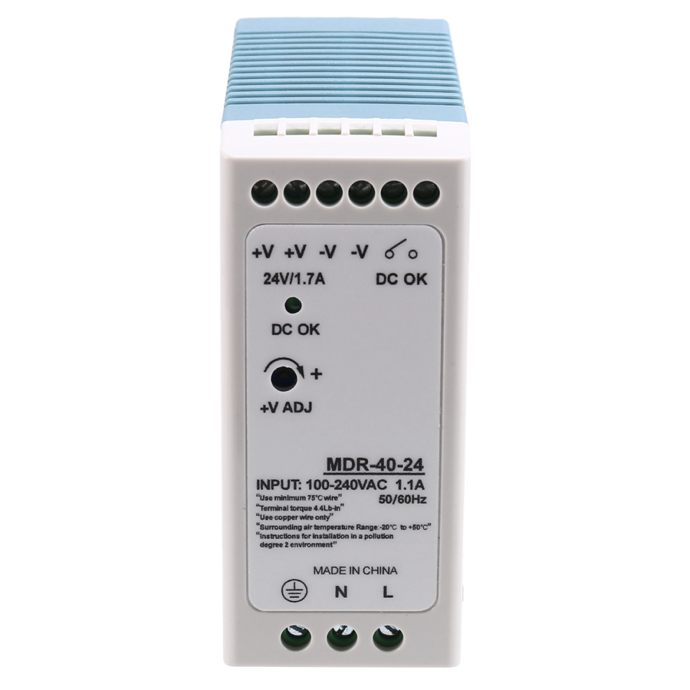 Mdr-40-24V 24V 40.8W Din Rail Power Supply Ac-Dc Driver Voltage Regulator Suply 100V-240V 4851045514283