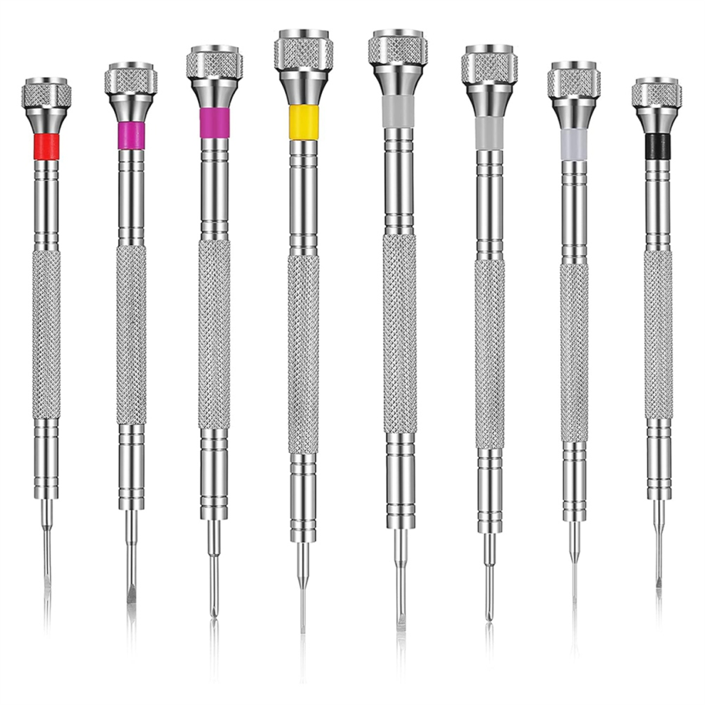 8 Pieces Precision Screwdriver, Jewelers Screwdriver Set, Watch Repair Set 0.6-1.6 mm, Micro-Screwdriver-image-OPC-PJ8CJ65-NEW
