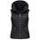 (S, BLACK) "Vest Jacket Cotton Women's Sleeveless Cotton Jacket" 1