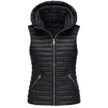 (3XL, BLACK) "Vest Jacket Cotton Women's Sleeveless Cotton Jacket"