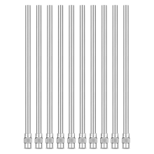 10 Pcs Blunt Tip Dispensing Needles 4 Inch, 12 Gauge Stainless Steel Fluid Applicator 8G