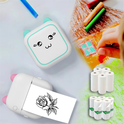 Mini Printer Thermal Adhesive Labels Sticker Bluetooth Pocket Label Notes for Home and Office 2