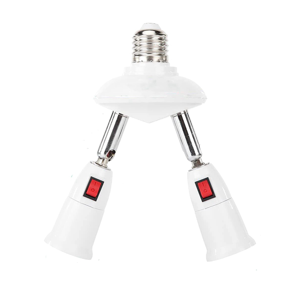 360 Degree Adjustable - 2 In 1 E27 Splitter Socket Adapter. Standard Led Bulb Adapter 4851045520321