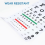 Eye Chart, Chart No Fading for School Home Physical Examination Center Visual Acuity Measuring Educational 6