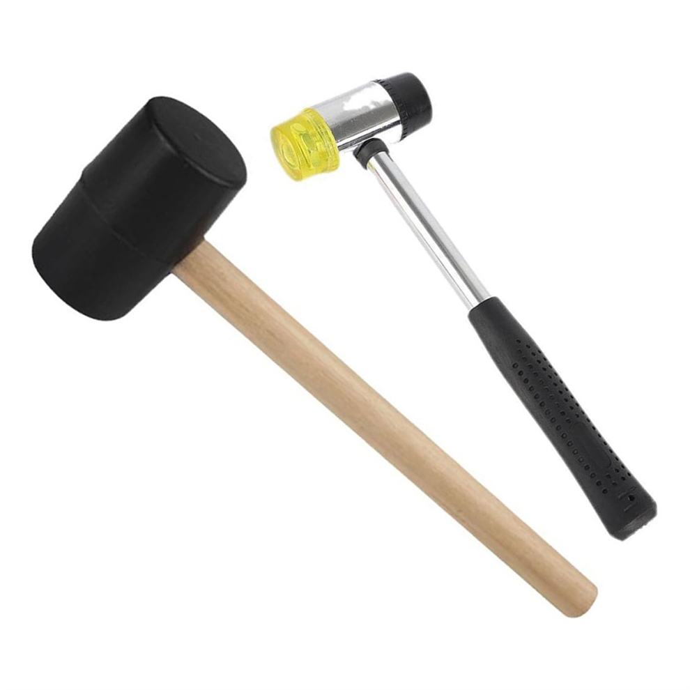 2 PCS Rubber Hammer, Multi-Function Suitable for Crafts, Woodworking, Flooring, Camping and Other Industries-image-OPC-PJ8CKDJ-NEW