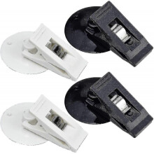 2 Pieces Parking Ticket Holder with Suction Cup, Notepad Holder, Plastic Card Holder, White / Black, Car Windshield Holder, Tickets, Clips for Parking