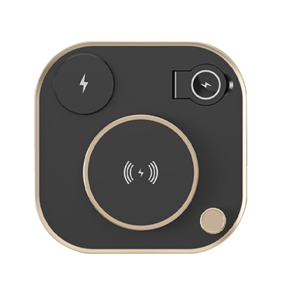 Multifunctional Foldable Mobile Magnetic Wireless Charger With Lamp Phone Watch Earphones 15W Desktop Charger,C 4851045523865