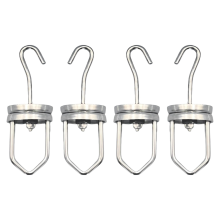 Strong Hanging Rotating Spinner Hooks 110 Pounds Capacity 4PCS Paint Rotary Swivel High Temperature Hook