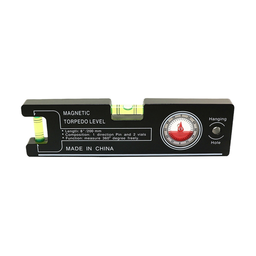 High Precision 200Mm Magnetic Level Ruler Abs Millimeter Scale Angle Gauge Building Measuring Leveler Tools 4851045523544