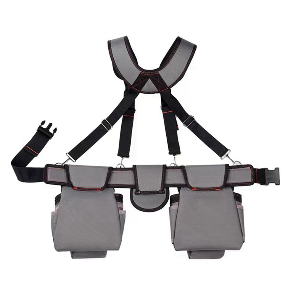 Suspender Tool Belt With Pouches Portable Large Capacity Gardening Bag Electrician Strap 4851045521670