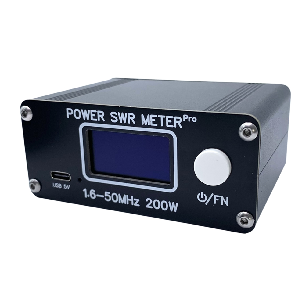 200W 1.6-50Mhz Hf Shortwave Power Swr Meter Stand Wave Pwr With 1.29 Inch Oled Screen For Ham Radio 4851045522790