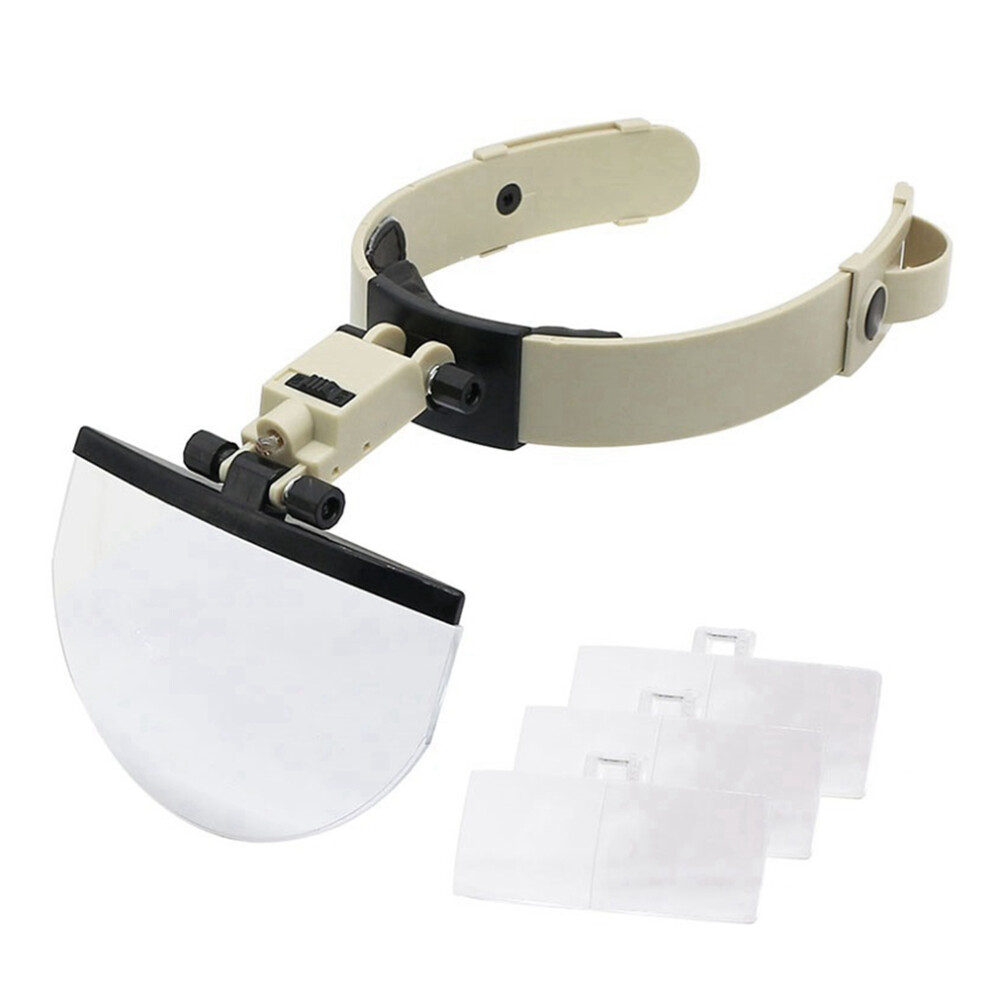 Saudism Light Head Magnifier 2X 3.5X 4.5X 5.5X Large Lens Led For Stamp Collecting And Jewelry Processing
