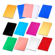 300PCS Metal Business Card Blanks,3.4x2.2Inch Multipurpose Aluminum Sheet Engraving Colorful DIY Blanks for CNC Engraver