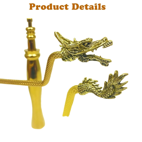 Copper Dowsing Rods Divining Rod,Solid and Brass Dragon Seeking Tools for Detect Gold, Water Witching 2