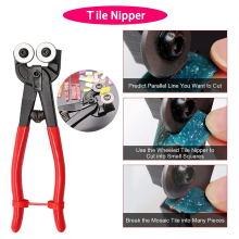 Glass Cutting Tool Set Kit, Wheeled Tile Nippers Running Pliers Breaking Oil Feed Cutter