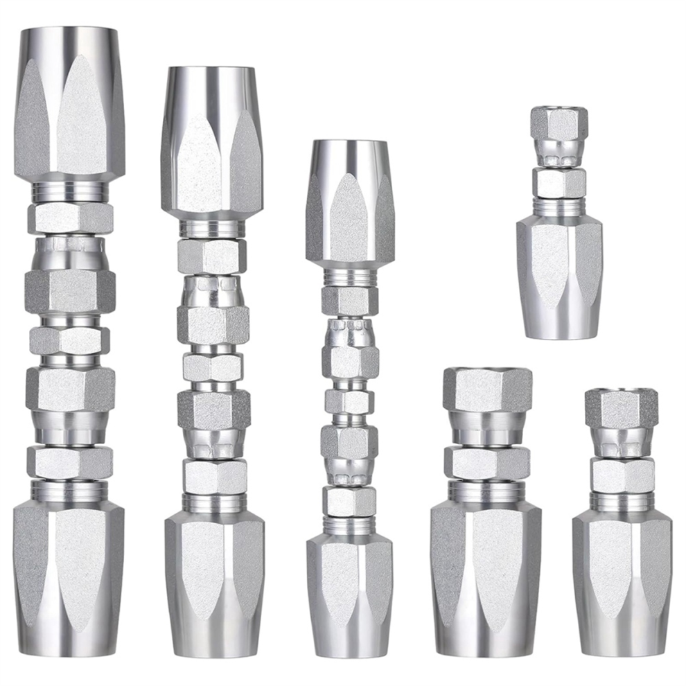 3Pcs Hydraulic Hose Field Repair Kit,1/4In,3/8In,1/2In And Small Parts,Reusable Fittings 4851045524596