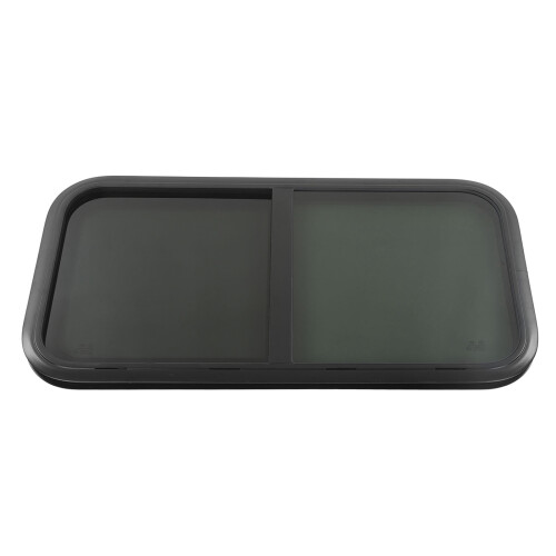 900x500mmm Sliding Rounded Window Black Aluminum 2