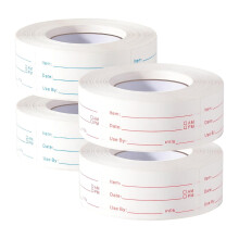 4 Rolls 2000Pieces Removable Freezer Labels, 1 X 2inch Food Date Stickers Labels Refrigerator