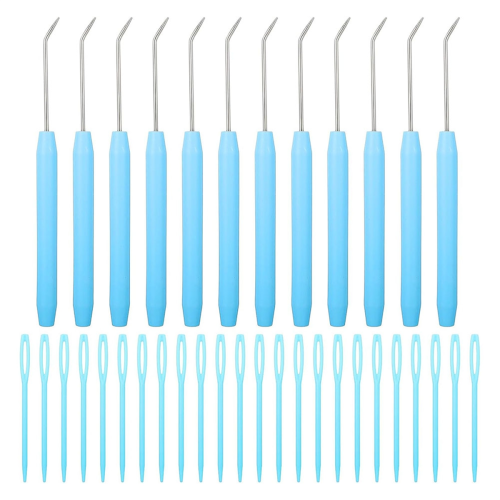 36Pcs Hook Set,Knitting Crochet Needle Plastic Sewing Needles for Knitting Looms Boards A 1