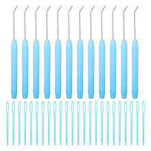 36Pcs Hook Set,Knitting Crochet Needle Plastic Sewing Needles for Knitting Looms Boards A