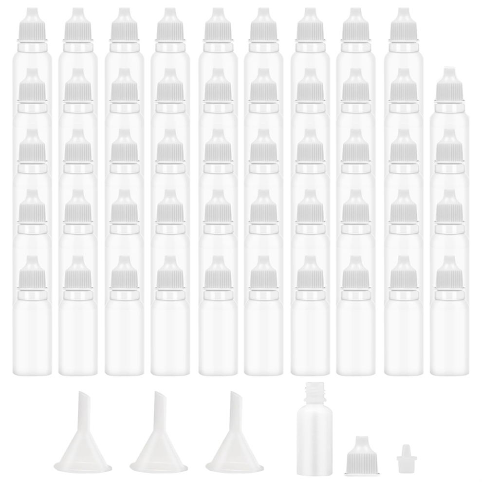 Photos - Other Office Equipment 50Pcs Small Empty Squeeze Dropper Bottles Plastic Thin Tip 15ML Portable Squeezable Liquid White