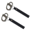2pack Mask Quick Release Shackle with Leather Handle for Firefighter, 316 Stainless Steel Fixed Snap Lanyard 1