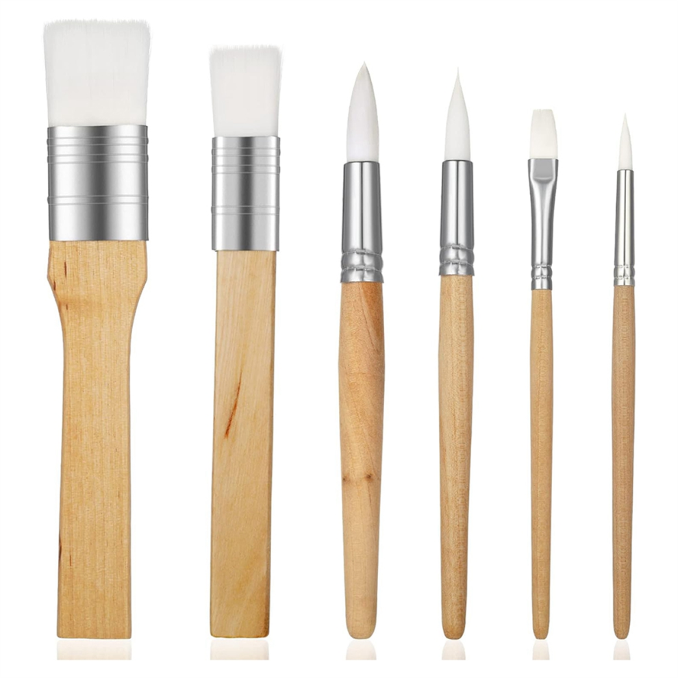 Paint Brush Set,6 Pcs Acrylic Brushes Paintbrushes For Painting Artist Nylon B 4851045533390