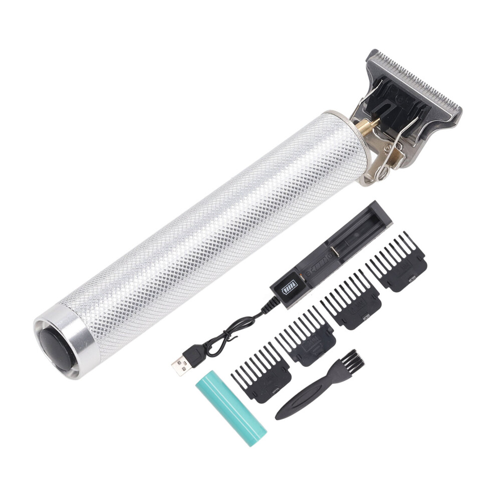 Silver Professional Cordless Hair Trimmer T Blade