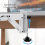 2pcs White Foldable Desk Extender Clamp Computer Keyboard Tray for Home / Office DIY Wooden Board 6