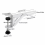 2pcs White Foldable Desk Extender Clamp Computer Keyboard Tray for Home / Office DIY Wooden Board 7