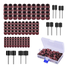 132 Pieces Sanding Drum Set,120 Aluminum Oxide 120Grit Sander Sleeves and 12 Mandrels
