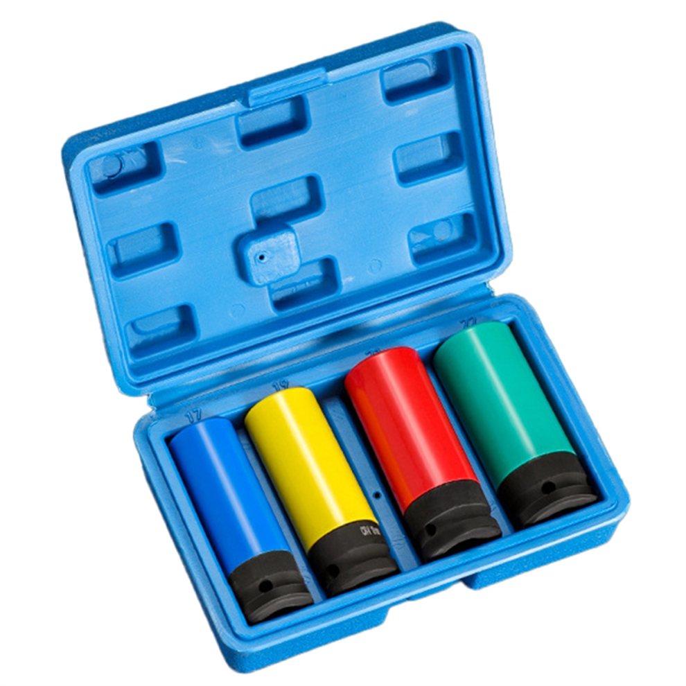 Drive Wheel Protector Impact Socket Sleeve Set Plastic Sleeves 17Mm, 19Mm, 21Mm, And 22Mm 4851045537343
