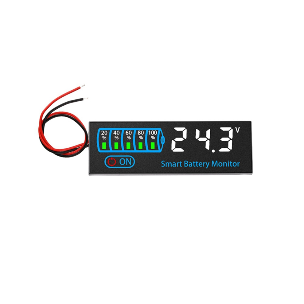 18650 Li-Ion Lipo Lithium Test 7-55V Acid Battery Level Indicator Tester Leddisplay Meter Module Capacity Voltagemeter,A 4851045541821