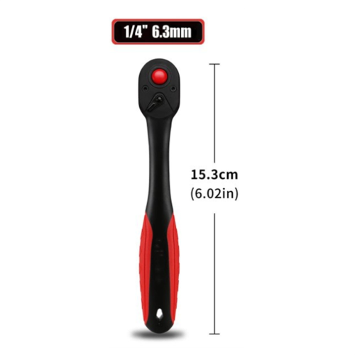 Car Repairs Ratchet Wrench 1/4 Inch High Torque Reversible Quick Release Socket Hand Tool 2