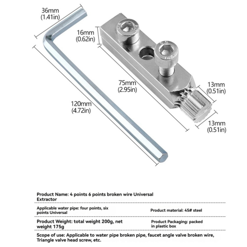 Stripped Screw Extractor Set for Damaged Remover and Easy Out Bolt Kit Broken Hex 2