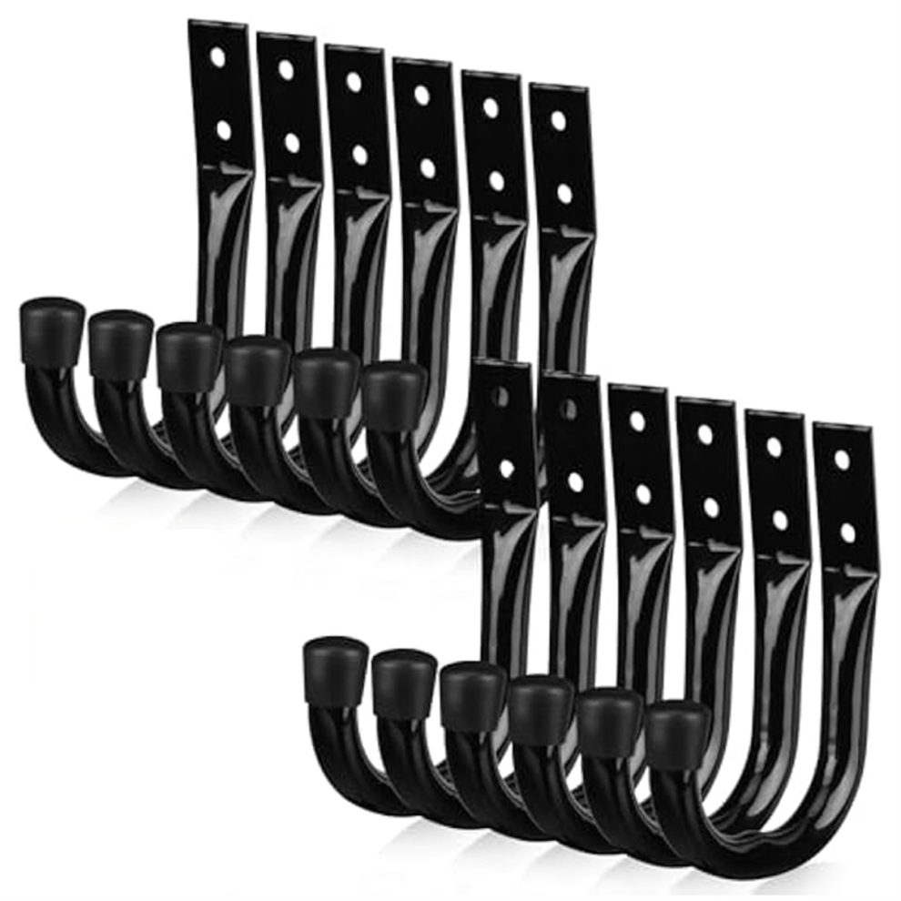 Heavy Duty Garage Storage Hooks,12Pcs Bike Hooks For Wall,Utility Hooks,Wall Mount J Hook Hanging 4851045548622