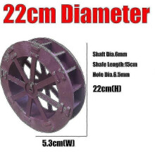 (2PCS, 22cm wheel) Diy Garden Plastic Water Wheel 17cm 22cm 27cm 31cm 40cm China Fengshui Wheel With Shaft Rockery Runn