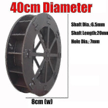 (1PC, 40cm wheel) Diy Garden Plastic Water Wheel 17cm 22cm 27cm 31cm 40cm China Fengshui Wheel With Shaft Rockery Runn