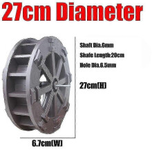 (2PCS, 27cm wheel) Diy Garden Plastic Water Wheel 17cm 22cm 27cm 31cm 40cm China Fengshui Wheel With Shaft Rockery Runn